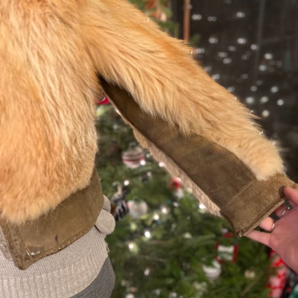 Red Fox Fur Bomber Jacket - Picture 3 of 5